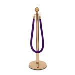Atitvėrimo stulpelio virvė veliūrinė violetinė - auksinis antgalis - Image 2