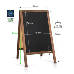 Medinis reklaminis lauko stovas Classic S (51x90 cm) - rudos - Image 4