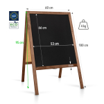 Medinis reklaminis lauko stovas Classic M (60x100 cm) - rudos - Image 8