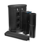 Parodos sienelė Black Pro Magnetic Pop Up 3x3 lenkta į lagaminas parodų stendas - Image 8