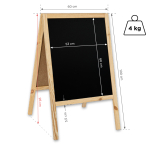 Medinis reklaminis lauko stovas Classic M (60x100 cm) - natūralus - Image 5