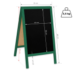 Medinis reklaminis lauko stovas Classic S (51x90 cm) - žalias - Image 2