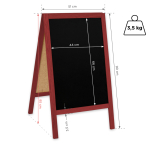 Medinis reklaminis lauko stovas Classic S (51x90 cm) - raudona - Image 2