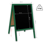 Medinis reklaminis lauko stovas Classic M (60x100 cm) - žalias - Image 4