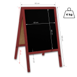 Medinis reklaminis lauko stovas Classic M (60x100 cm) - raudona - Image 2