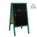 Medinis reklaminis lauko stovas Classic L (61x118 cm) - žalias - Image 4