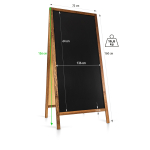 Medinis reklaminis lauko stovas Classic XL (72x160 cm) - rudos - Image 8