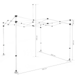 BLANC 2,5x2,5 plieninės palapinės (transportavimo krepšys) - Image 11