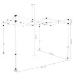 BLANC 3x3 plieninės palapinės (transportavimo krepšys ant ratų) - Image 11