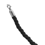 Atitvėrimo stulpelio pinta virvė juoda - chromuotas antgalis - Image 1