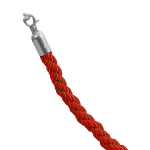 Atitvėrimo stulpelio pinta virvė raudona - chromuotas antgalis - Image 1