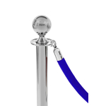 Atitvėrimo stulpelio virvė veliūrinė mėlyna - chromuotas antgalis - Image 1