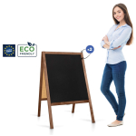 Medinis reklaminis lauko stovas Classic M (60x100 cm) - rudos - Image 1