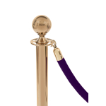 Atitvėrimo stulpelio virvė veliūrinė violetinė - auksinis antgalis - Image 1