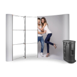 Parodos sienelė Magnetic Pop Up Standard - 3x4, lenkta, į lagaminas parodų stendas - Image 1