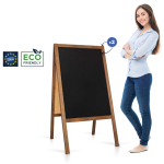Medinis reklaminis lauko stovas Classic L (61x118 cm) - rudos - Image 1