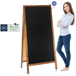 Medinis reklaminis lauko stovas Classic XL (72x160 cm) - rudos - Image 1