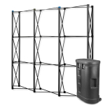 Parodos sienelė Black Pro Magnetic Pop Up 3x3 tiesi į lagaminas parodų stendas - Image 1