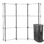 Parodos sienelė Premium Magnetic Pop Up 3x3 lenkta į lagaminas parodų stendas - Image 1