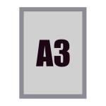Magnetic rėmelis A3 (sidabras) - Image 1