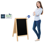 Medinis reklaminis lauko stovas Classic S (51x90 cm) - natūralus - Image 1