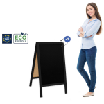 Medinis reklaminis lauko stovas Classic S (51x90 cm) - juoda - Image 1