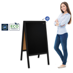 Medinis reklaminis lauko stovas Classic L (61x118 cm) - juoda - Image 1