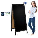 Medinis reklaminis lauko stovas Classic XL (72x160 cm) - juoda - Image 1