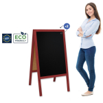Medinis reklaminis lauko stovas Classic L (61x118 cm) - raudona - Image 1