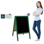 Medinis reklaminis lauko stovas Classic M (60x100 cm) - žalias - Image 1