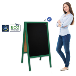 Medinis reklaminis lauko stovas Classic L (61x118 cm) - žalias - Image 1