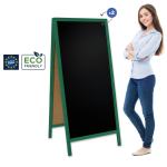 Medinis reklaminis lauko stovas Classic XL (72x160 cm) - žalias - Image 1
